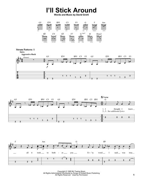 I'll Stick Around by Foo Fighters - Easy Guitar Tab - Guitar Instructor