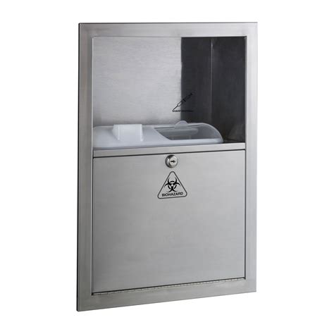 Recessed Sanitary Napkin Disposal and Toilet Tissue Dispenser - Samrick