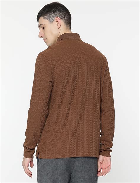 Buy Cotton Rich Self Design Polo T-Shirt at Marks & Spencer