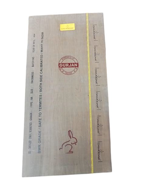 Gurjan Boiling Water Proof Termite Resistant Plywood, 18mm Thickness ...