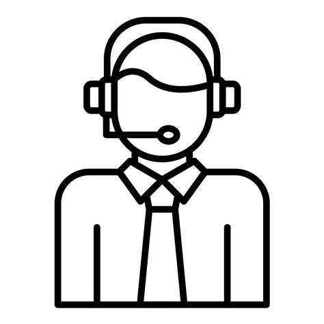 Customer Service Line Drawing Icon 的图像结果