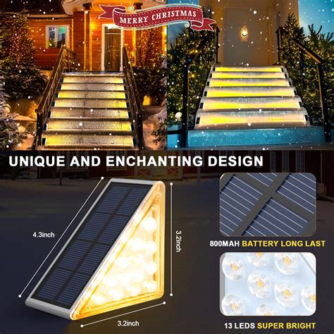 Deck Stair Lights Solar 24LEDs Solar Garden Light Outdoor Solar