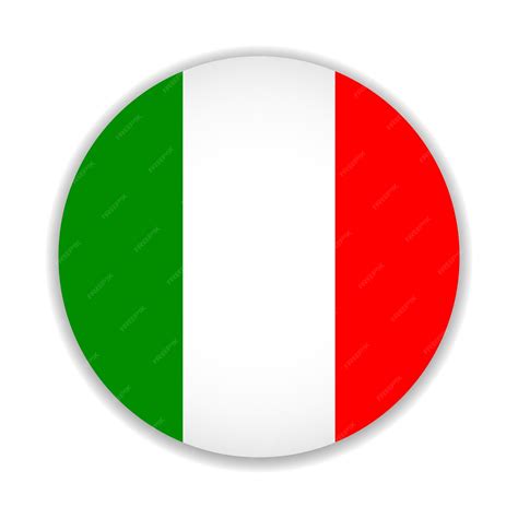 Bandera redonda de italia. ilustración vectorial | Vector Premium
