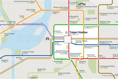 Taipei Rail Map - City train route map, your offline travel guide