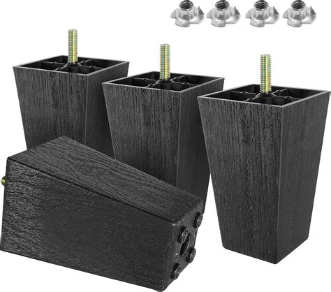 Masendelk 4.5 inch Plastic Furniture Legs, Square Couch Legs India | Ubuy