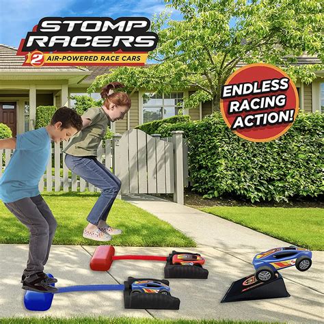 Stomp Rocket Original Stomp Racers Dueling Car Launcher For Kids of Age ...
