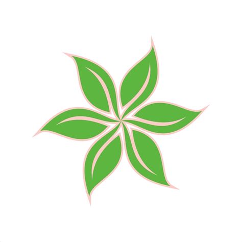 Abstract flower leaves icon logo | Premium Vector