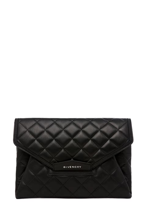 Givenchy Padded Antigonia Clutch in Black | FWRD
