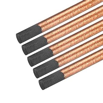 PATIKIL Copper Coated Gouging Carbon Electrode Rods, 10mm/0.4 Inch Dia ...