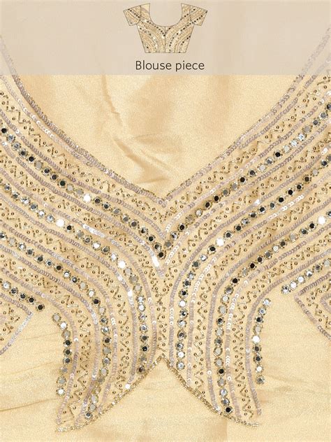 Yellow Tissue Saree Cut Dana Embroidery With Mirror Work – Neerus India
