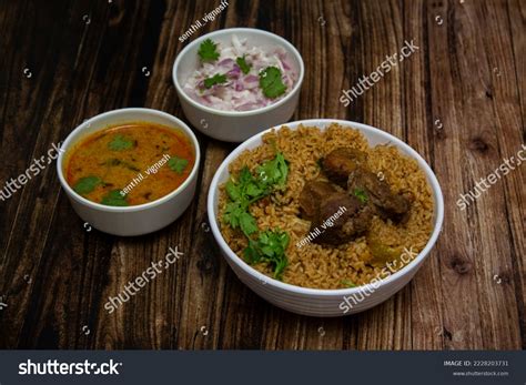 Mutton Biryani Onion Raita Stock Photo 2228203731 | Shutterstock
