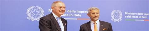 Jaishankar, Urso Forge Stronger Economic Ties In Rome, Discuss 'Made In ...