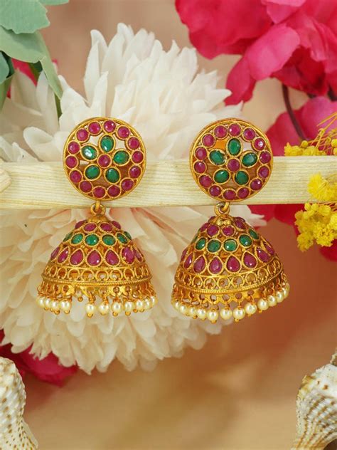 Gold plated Jhumka Earrings – Griiham