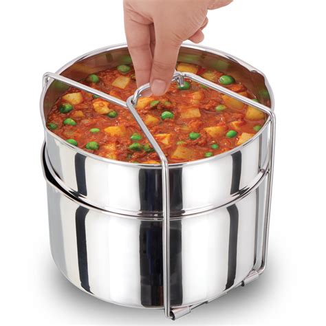 Buy Hawkins Two-Dish Stainless Steel Set, Cooker Separator, Pressure ...