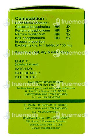 Sbl Bio Combination 1 Anaemia Tablet 25 Gm - Uses, Side Effects, Dosage ...
