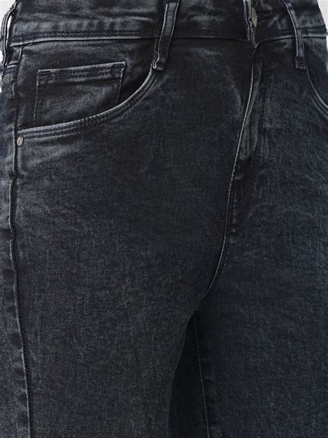 Buy Women Carbon Black Mid-Rise Skinny Jeans | Kraus Jeans