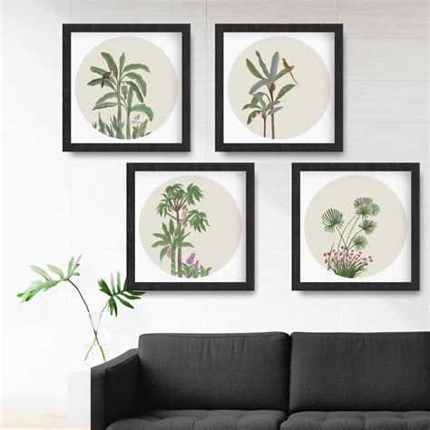 Wall Paintings set of 4 white roses wall art painting - Modern Arts