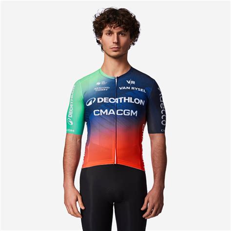 Short-sleeved road cycling jersey, RCR-R Decathlon CMA CGM Replica