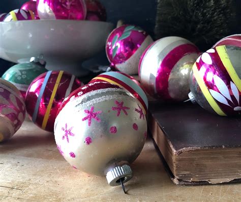 Download Vintage Pink Christmas Ornaments Wallpaper | Wallpapers.com