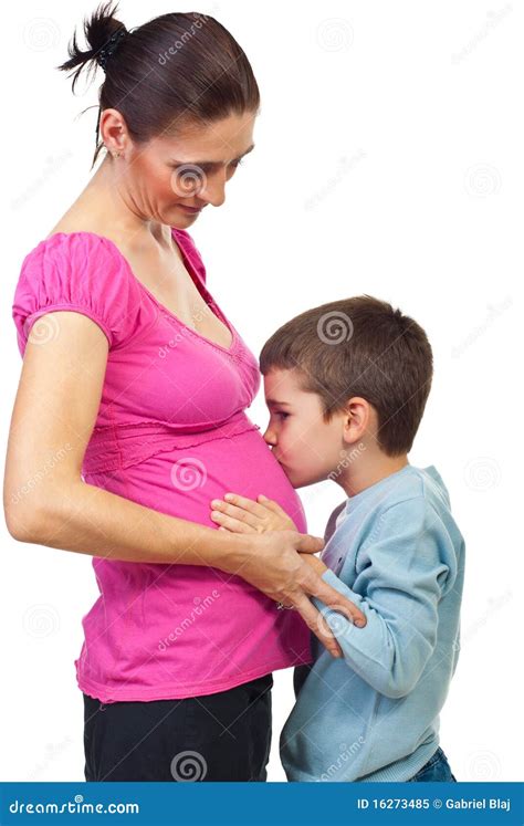 Teenage Boy Kissing Mother stock photo. Image of cheerful - 29653880