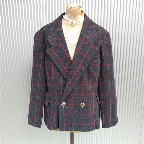 美品/アルシャンテal chianti/レトロ/古着/ビンテージ/ヴィンテージ/ウール/チェック柄/ダブル/ジャケット/11号/ | 古着屋 ...