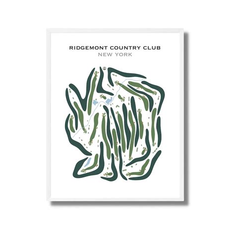 Ridgemont Country Club, NY | Golf Course Map, Golf Map, Golfer Gift for ...