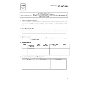 Fillable Online Growing Trees - application Form Fax Email Print ...