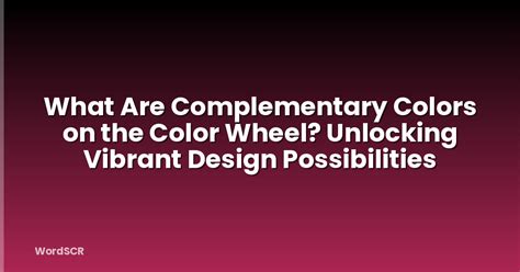Image result for Complementary Colors Definition