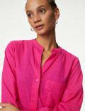 Pure Cotton Round Neck Longline Beach Shirt