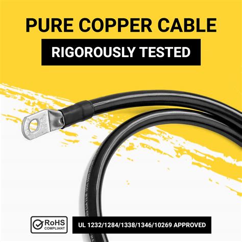 Snapklik.com : Spartan Power Black 10 Foot 4 AWG Battery Cable