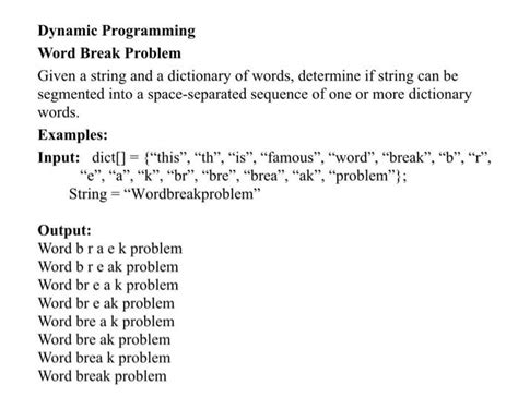 Image result for Word Break Problem