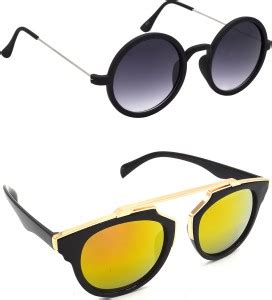 Buy Redleaf Round Sunglasses Grey, Golden For Men & Women Online @ Best ...
