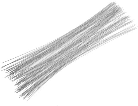 Floral Wire 26 Gauge, 100 Pcs Silver Florist Wire - 14 Inch for Crafts ...