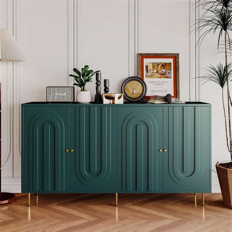 Amazon.com - WILSHINE 60" Modern Sideboard Buffet Accent Cabinet, Green ...