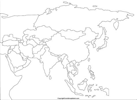 Image result for Asia Map Printable