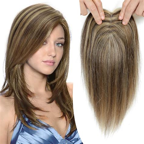 Amazon.com : FU SHEN Real Human Remy Hair Toppers - Clip-in Top Wiglets ...