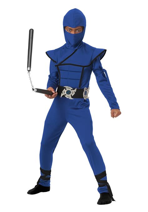 Child Blue Stealth Ninja Costume | Kid's Ninja Costumes