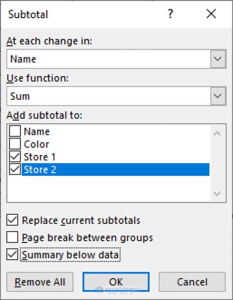 Image result for How to Use a Subtotal Function