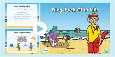 Pŵerbwynt Diogelwch Glan Môr (teacher made) - Twinkl