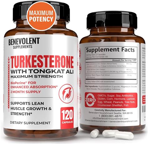 Turkesterone 8,000mg [Highest Purity] + BioPerine® for High Absorption ...