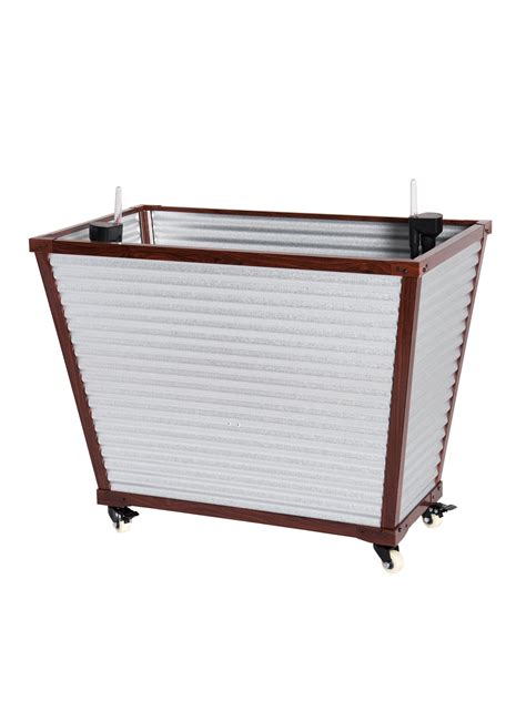 Tall Galvanized Self-Watering Trough Planter - Walmart.com