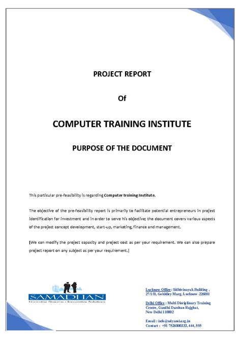 PROJECT REPORT: COMPUTER TRAINING INSTITUTE (CTI) - Studocu