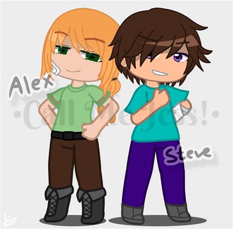 Steve And Alex in gacha club (The Player?) | Minecraft art, Minecraft ...
