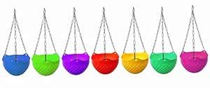 Go Hooked Plastic Hanging Pot, Assorted Colour (Colour Will Be Send As ...