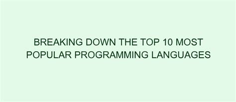 Top 10 Programming Languages 的图像结果