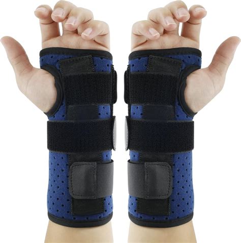 2 Pieces Carpal Tunnel Splint Wrist Brace for Wrist Support, (Right & Left) Adjustable Wrist ...