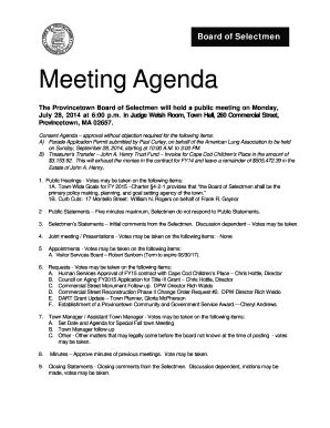 Fillable Online Consent Agenda approval without objection required for ...