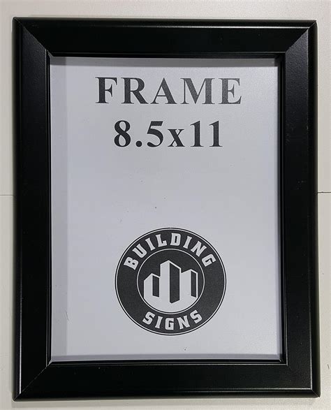 BUILDINGSIGNS.COM Photo Frame Black 8.5x11 Inches Front Loading Quick ...