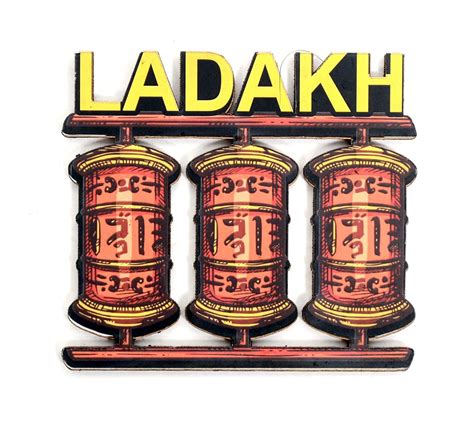 Buy Leh Ladakh Souvenir Wooden Prayer Wheel Fridge Magnet (Multi Colour ...