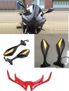 Gogna Mart Mirror for R15 V3 carbon + r15 v3 winglet red (Amber Yellow ...